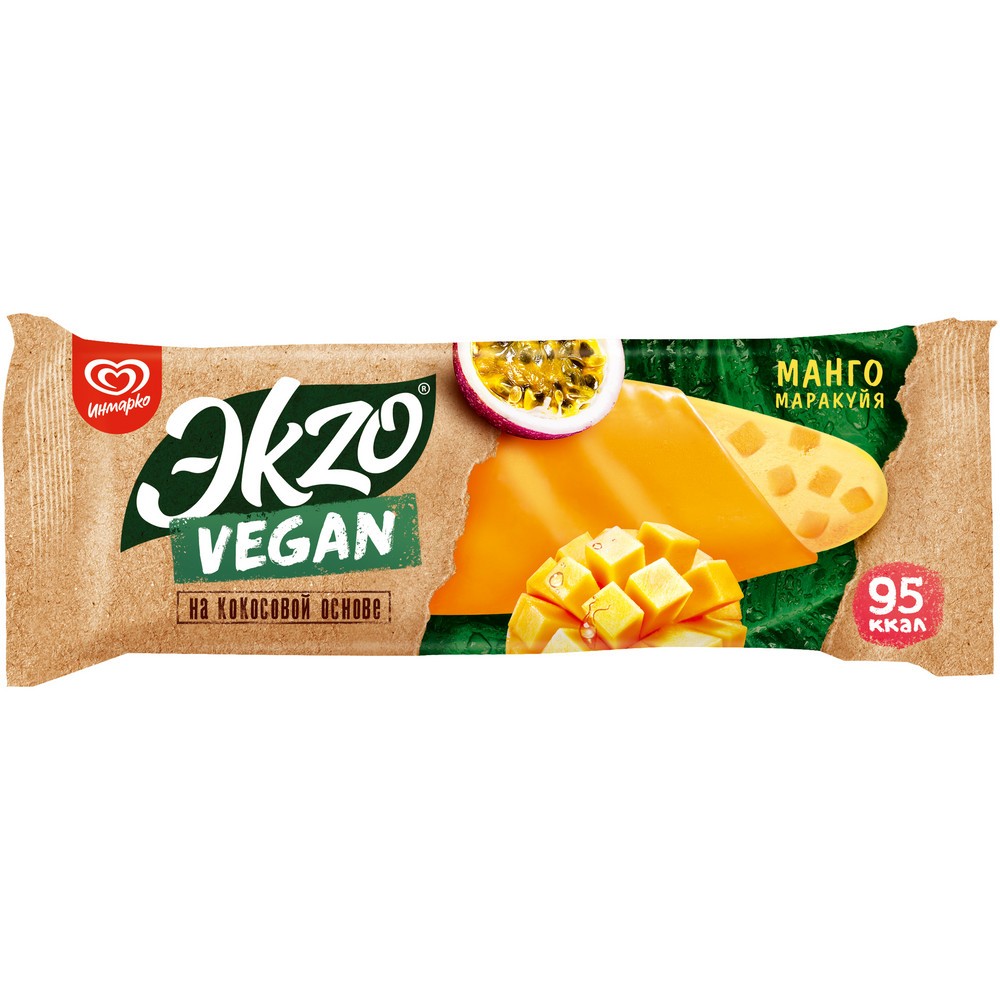 Ekzo Веган замороженный десерт на кокосовой основе Манго-Маракуйя 70 гр