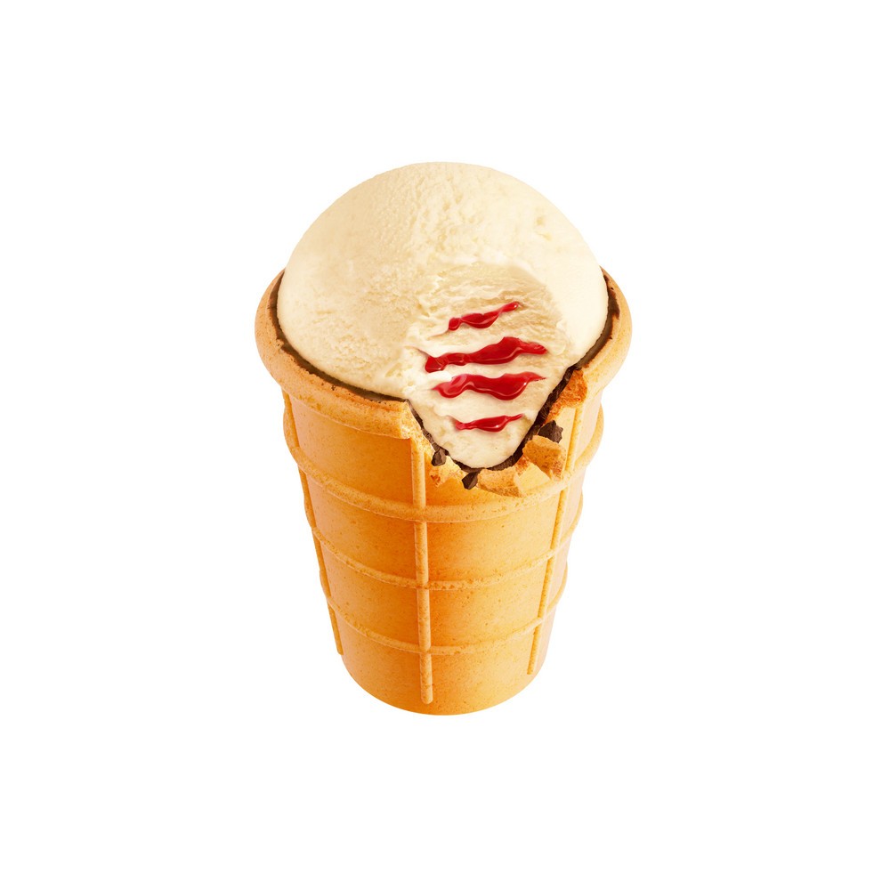 Золотой Стандарт мороженое пломбир в вафельном стаканчике Клубника 85 гр